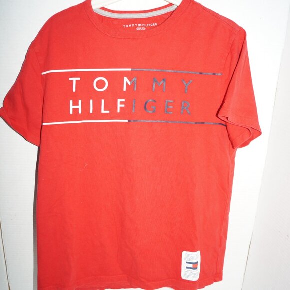 Tommy Hilfiger Shirts Mens S Lot of 2 Spell Out Flag Logo T Shirt Color block - Picture 8 of 9